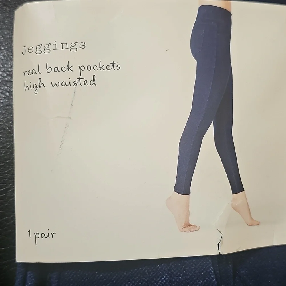 A New Day Women's High Waist Jeggings Medium Washed Blue Denim Size XL
